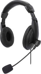 Manhattan Over Ear Multimedia Headphone with Microphone USB-A 179843 Manhattan Over Ear Multimedia Headphone with Microphone USB-A 179843