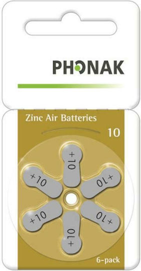 Phonak Батерии За Слухови Апарати 10 1.45V 6бр
