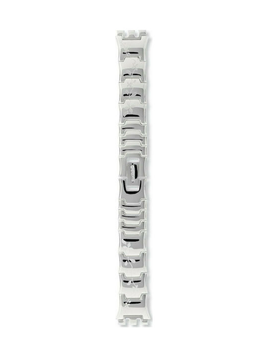 Swatch Climber Flowery Metallic-Armband Silber 16.5mm