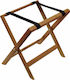Wooden Foldable Hotel Luggage Rack Brown with Dimensions 60x38xHeight 49cm Foldable