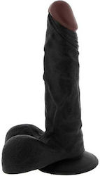 Nanma Lee Roys Long Dong Dildo Ρεαλιστικό Dildo με Όρχεις και Βεντούζα Black 20cm