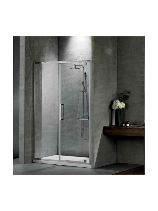 Devon Primus Plus Pivot PIR110C-100 Shower Screen for Shower with Hinged Door 107-111x195cm Clean Glass Chrome