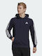 Adidas Essentials Men's Sweatshirt with Hood and Pockets Navy Blue