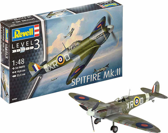 Revell Φιγούρα Μοντελισμού Αεροπλάνο Spitfire Mk.II 34 Κομματιών σε Κλίμακα 1:48 25.5x18.8εκ.