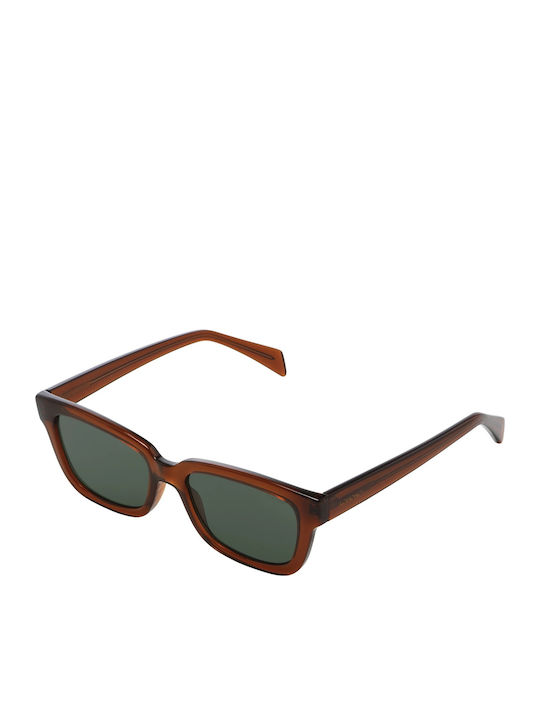 Komono Rocco Sunglasses with Brown Acetate Frame and Green Lenses KOM-S6556