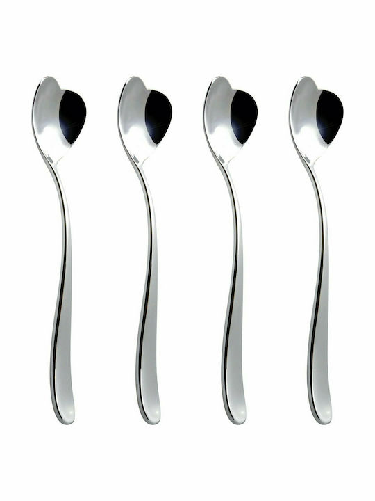 Alessi Καρδιά Γλυκού/Παγωτού Ανοξείδωτα Ασημί 17cm AMMI01CUS4 4τμχ