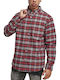 Long-sleeved Flannel Shirt Checked Red