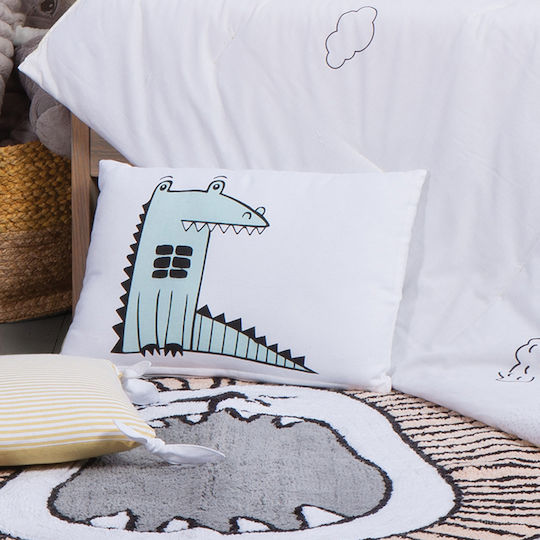 Nef-Nef Homeware Kids Decorative Pillow Wild Thing White 45x30cm