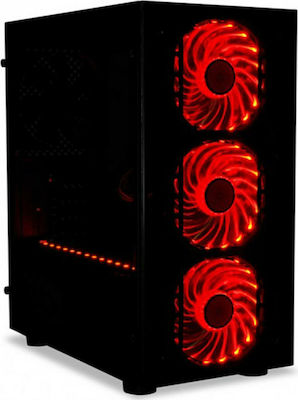 iBox Passion V4 Mini Tower Computer Case with Window Panel and RGB Lighting Black