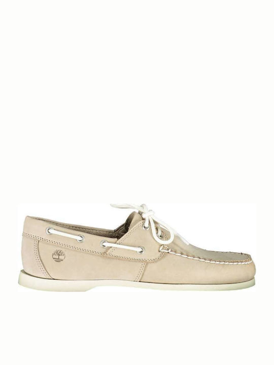 Timberland Classic Cedar Bay Men's Leather Boat Shoes Beige A41RH