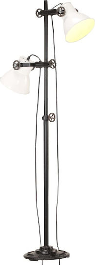 vidaXL Floor Lamp H160xW28cm. with Socket for Bulb E27 White