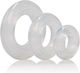 Calexotics Premium Silicone Ring Set Set Rings Cock Silicone Transparent 3pcs