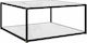 Square Glass Coffee Table Λευκό L80xW80xH35cm