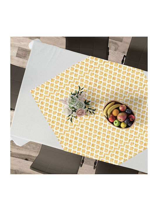 Lino Home Cell Cotton & Polyester Checkered Tablecloth 201 Gold 90x90cm