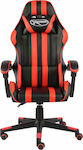 vidaXL Racing Artificial Leather Gaming Chair with Adjustable Arms Black/Red