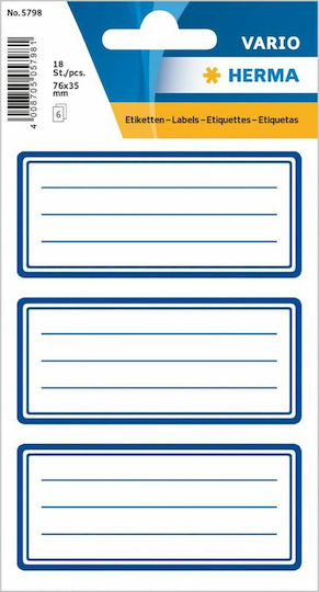 Herma Notebook Labels Blue 18pcs