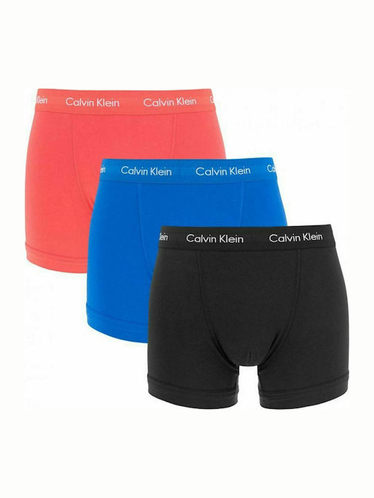 Calvin Klein Ανδρικά Μποξεράκια Κόκκινο / Μπλε / Μαύρο 3Pack