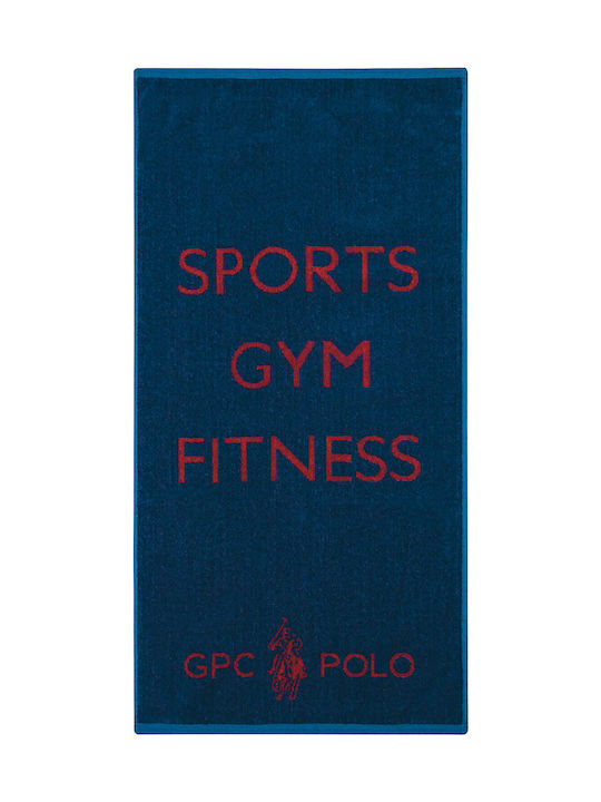 Greenwich Polo Club Essential Πετσέτα Γυμναστηρίου Βαμβακερή Μπλε 90x45cm
