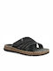 Parex Leder Herrensandalen in Schwarz Farbe