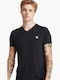 Timberland Men's Short Sleeve T-shirt with V-Neck Black