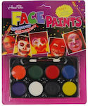 Karneval Make-up-Palette Bunt 8Stück