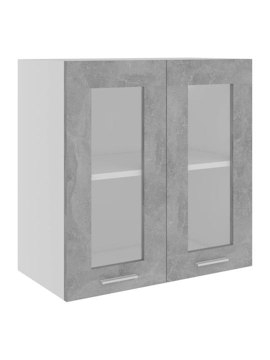 Wall Cabinet Γκρι L60xW31xH60cm