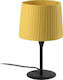 Faro Barcelona Samba Metal Table Lamp for Socket E27 with Yellow Shade and Black Base