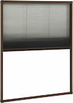 vidaXL Screen Window Pleated Brown from Fiberglass 100x80cm 148654