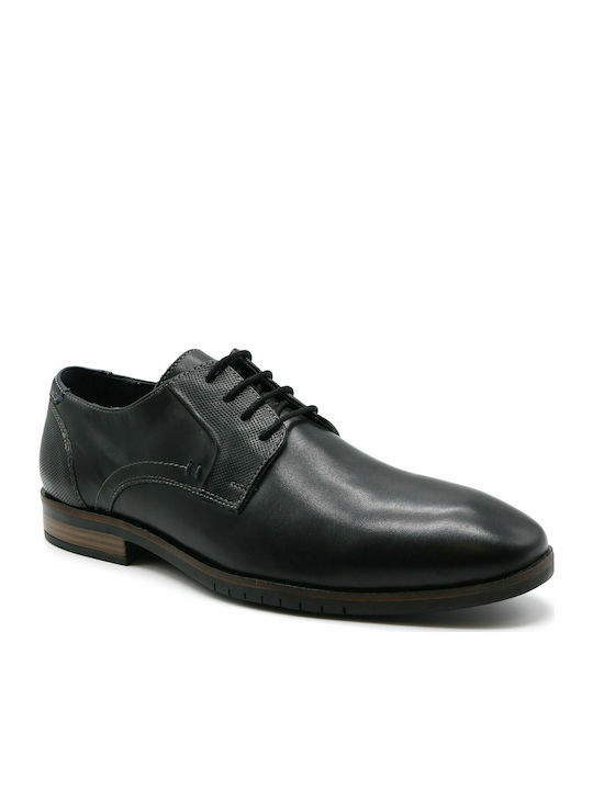 S.Oliver Men's Leather Dress Shoes Black