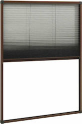 vidaXL Separator Window Pleated Brown of Fiberglass 120x80cm 148655