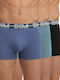 D01QU Men's Boxers Blue / Green / Black 3Pack