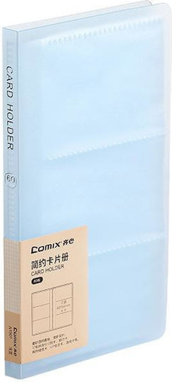Comix Visitenkartenindex PP für 60 Karten Blau 10,5x19,3x1,1cm 17854-03-2