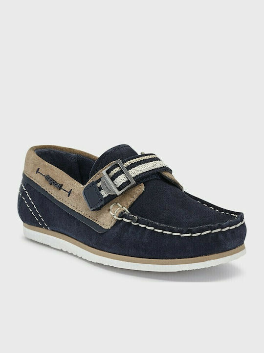 Boys Suede Moccasins with Velcro Brown