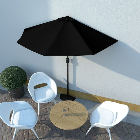 Runder Aluminium Schwarz Sonnenschirm F2.7xY2.45m