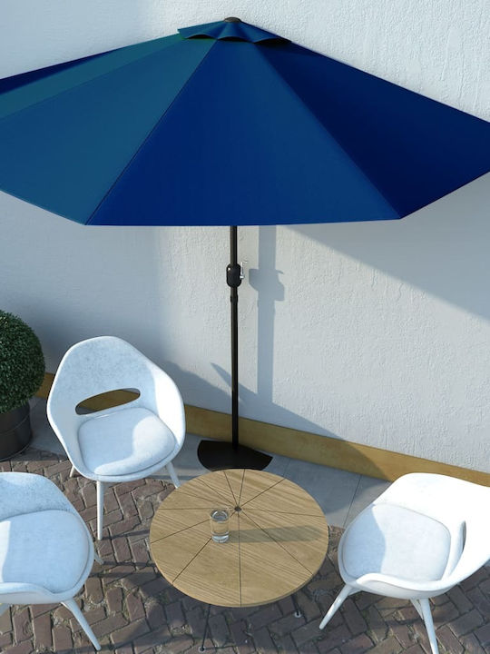 Round Aluminum Garden Parasol Blue Diameter 3xH...