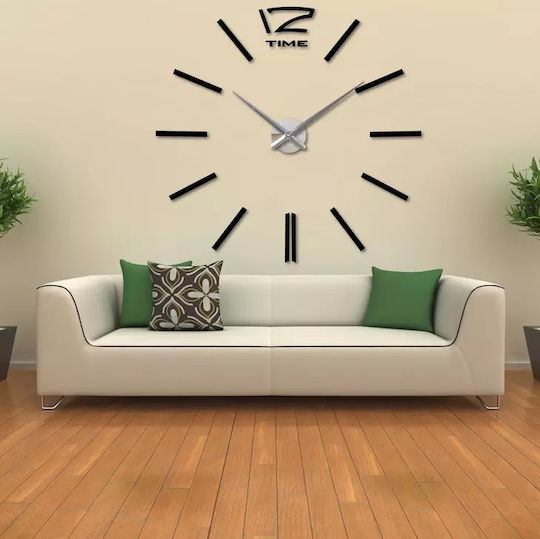Etoile 3D Sticker 3D Wanduhr Aufkleber Kunststoff Black Ø68cm