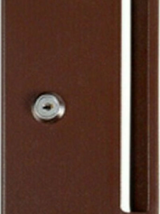 Viometal LTD Βενετία 405 Cutie Poștală pentru Bloc Metalic în Culoarea Maro 20x10.6x33cm