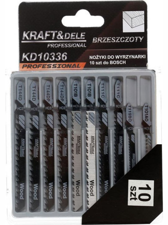 Kraft & Dele KD10336 Λάμες Ηλεκτρικού Πριονιού για Ξύλο 10τμχ