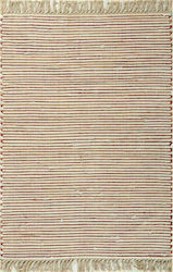 Tzikas Carpets 30160-012 Handmade Outdoor with Fringes Beige - Red