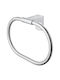 Tema Premium Single Wall-Mounted Bathroom Ring Chrome