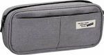 Comix Fabric Pencil Case with 2 Compartments Gray