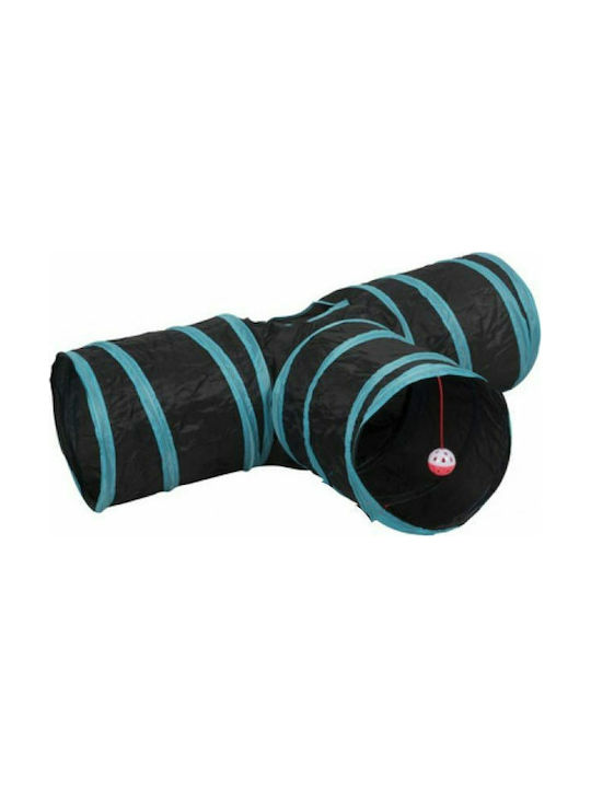 West Paw Cat Toy Tunnel Cat Tunnel Toy with 3 Exits in Black Color 80x55x25cm