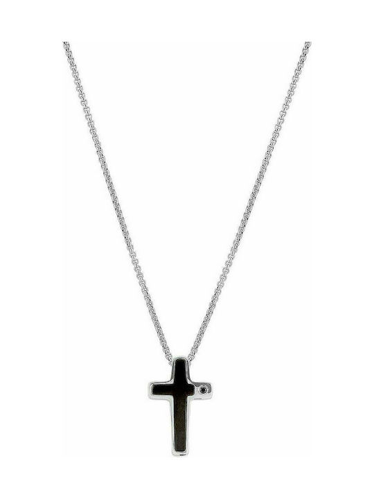 Nomination Cross from Steel with Chain Gentleman