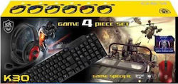 KR Game Set K30 Membrane - Set with Mouse (English US) KR Game Set K30 Membrane - Set with Mouse (English US)