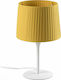 Faro Barcelona Samba Metal Table Lamp for Socket E27 with Yellow Shade and White Base