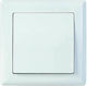 Daria Recessed Electrical Wall Switch One-Way With White Frame