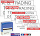 Mobistamps 60 Rechteckige Tintenstempel Selbsteinfärbung Text und Schwarz Farbe