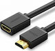 Ugreen HD107 HDMI 1.4 Kabel HDMI-Stecker - HDMI-Buchse 0.5m Schwarz