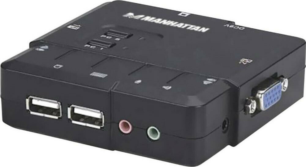 Manhattan KVM Switch 2 Θυρών USB με Καλώδια και Ήχο Skroutz.gr