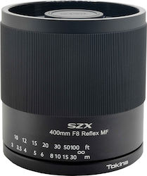 Tokina Full Frame Camera Lens SZX 400mm f/8 Reflex MF Telephoto for Canon EF Mount Black